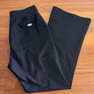 Figs black - High Waisted Madryn Flare Scrub Pants